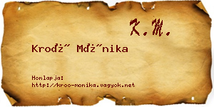 Kroó Mónika névjegykártya