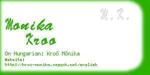 monika kroo business card