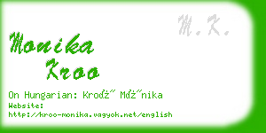 monika kroo business card